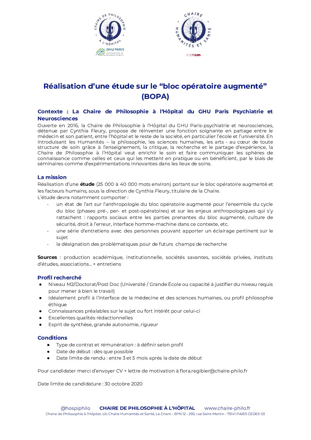 Fiche Poste – BOPA