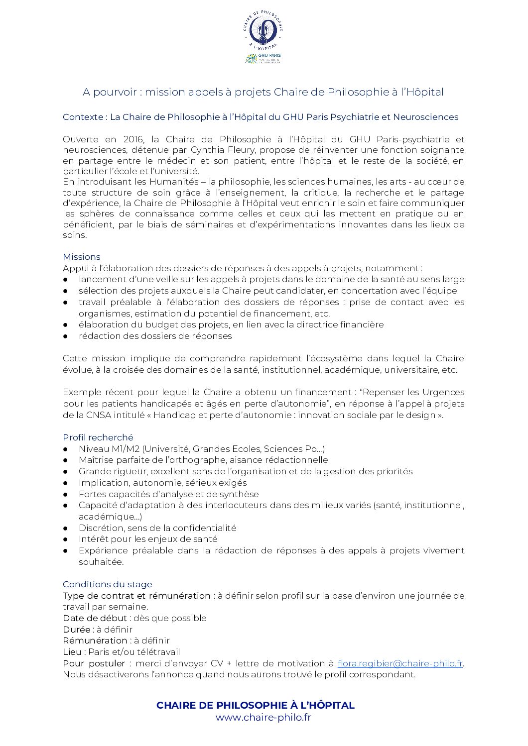 NEW_2020_09_Annonce chargée de mission Chaire Philo