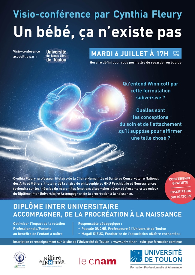 Conférence Cynthia Fleury – Un bébé, ça n’existe pas
