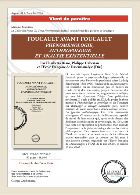 Parution Foucault avant Foucault