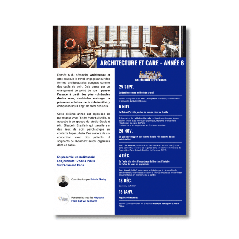 Programme Architecture et care année 6